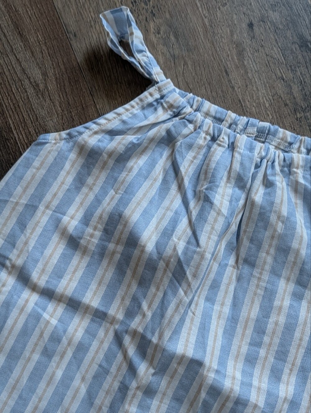 NWT The Sunday Collective Kids Sunday Skirt Blue Stripe 8-9Y Elastic Waist - Picture 2 of 5